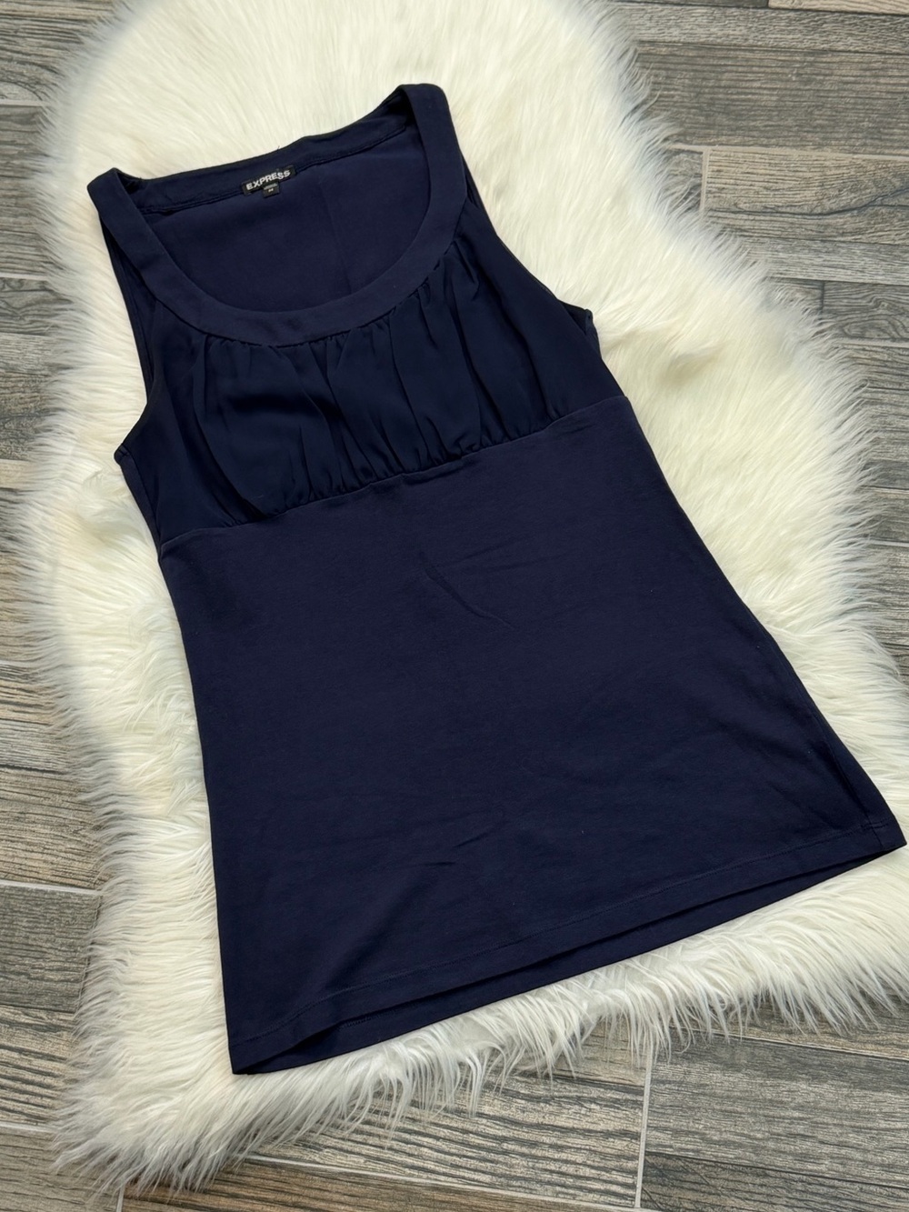 Express Navy Blue Basic Tank Top Size Medium